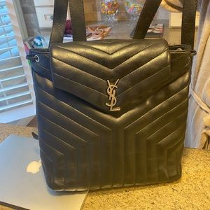 YSL loulou medium quilted leather backpack